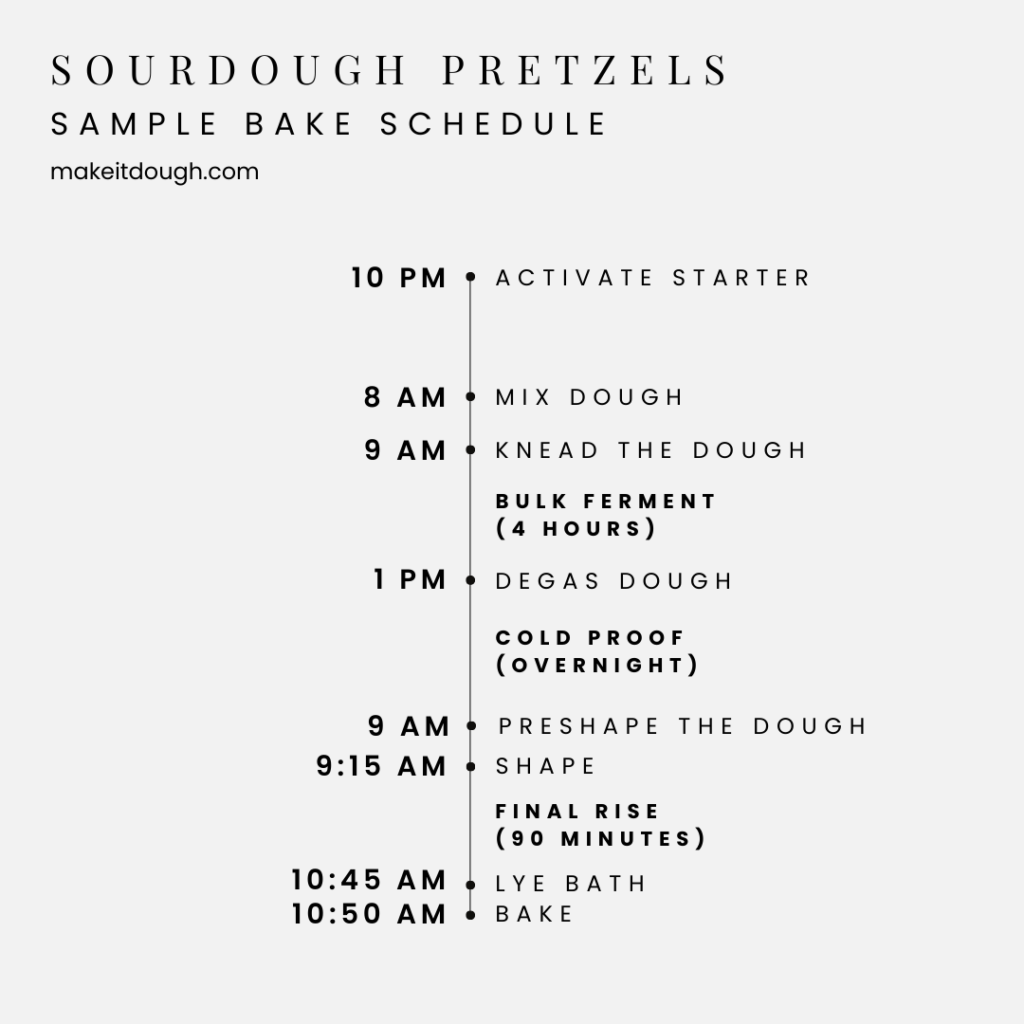 Sourdough pretzel bake schedule