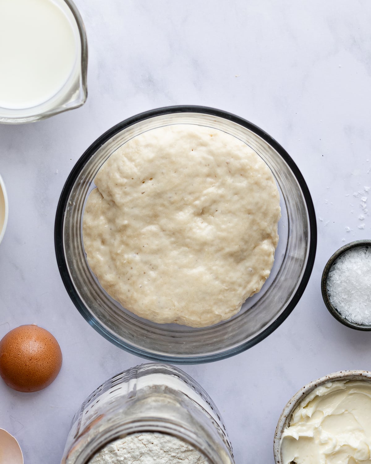 stiff starter in a bowl.