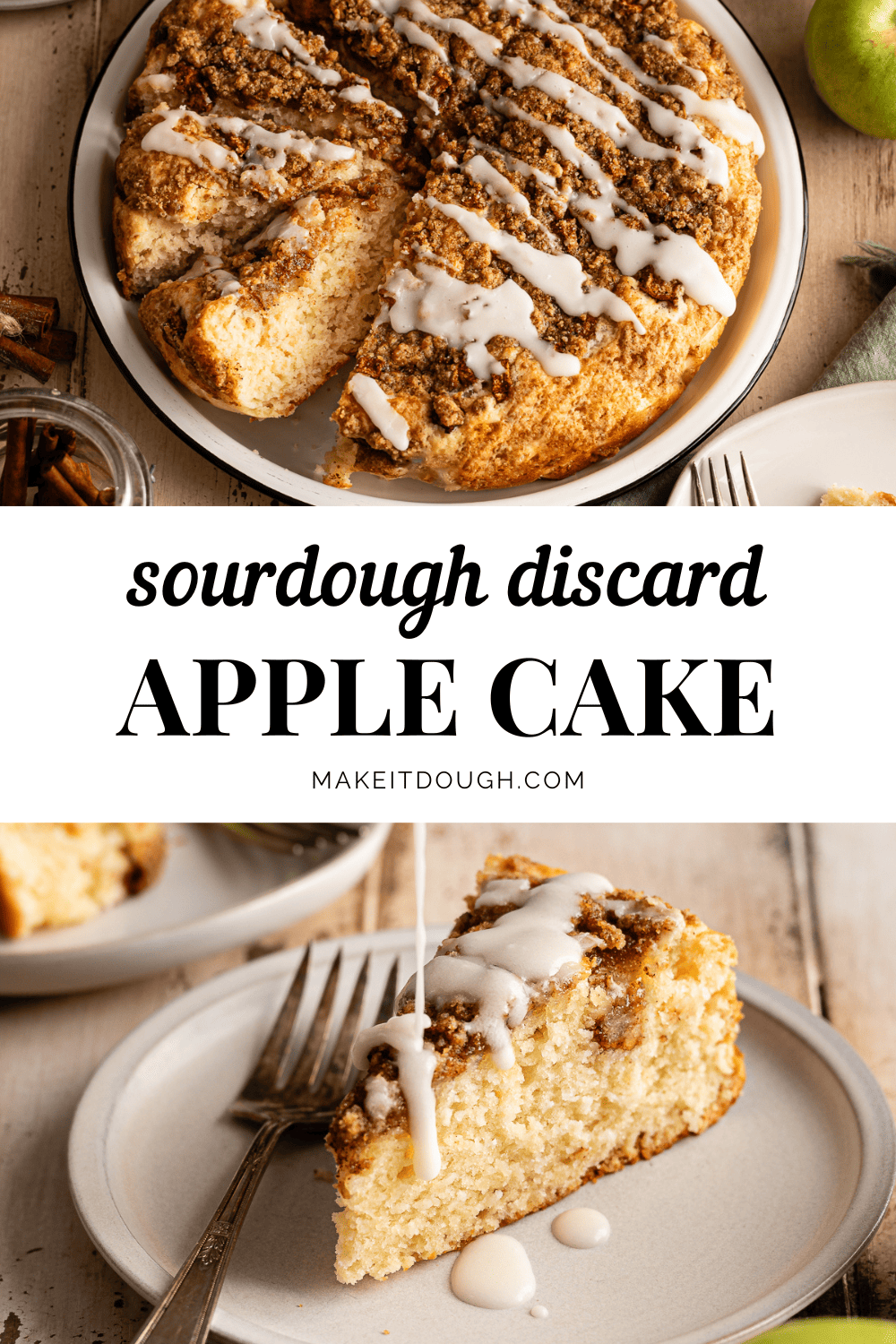 The Softest Sourdough Discard Apple Cake - Make It Dough