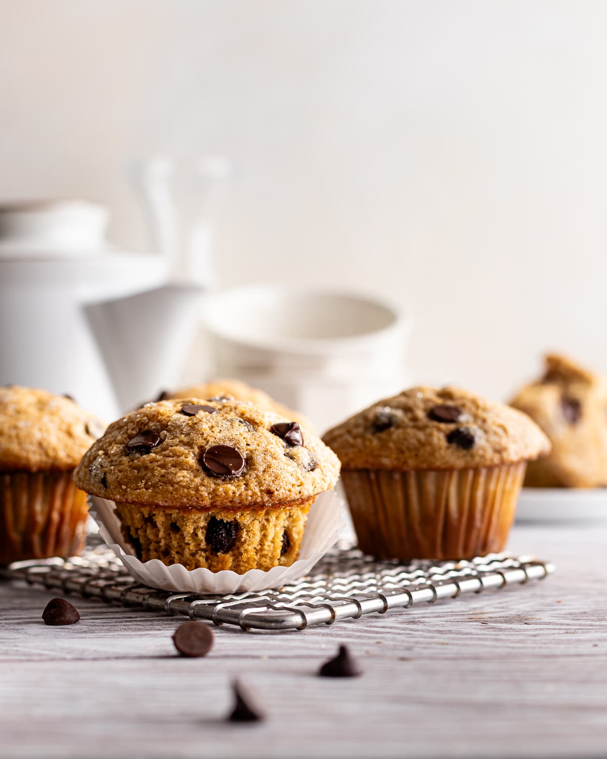 4 chocolate chip muffins 